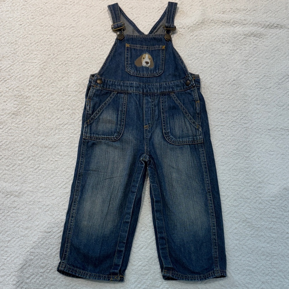 Vintage Gymboree Beagle Puppy Dog
Denim Overalls Sz 2T